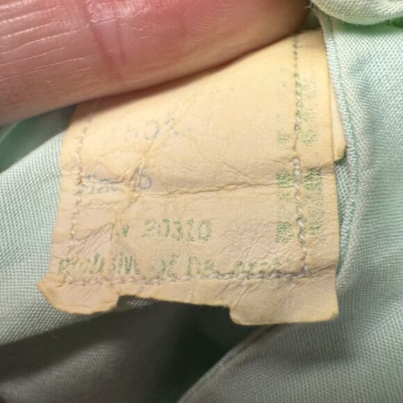 Vtg Baby Girls Dress 3-6 Months Blue Lace Lot Pinafore Gingham Collared 60s - Picture 6 of 7